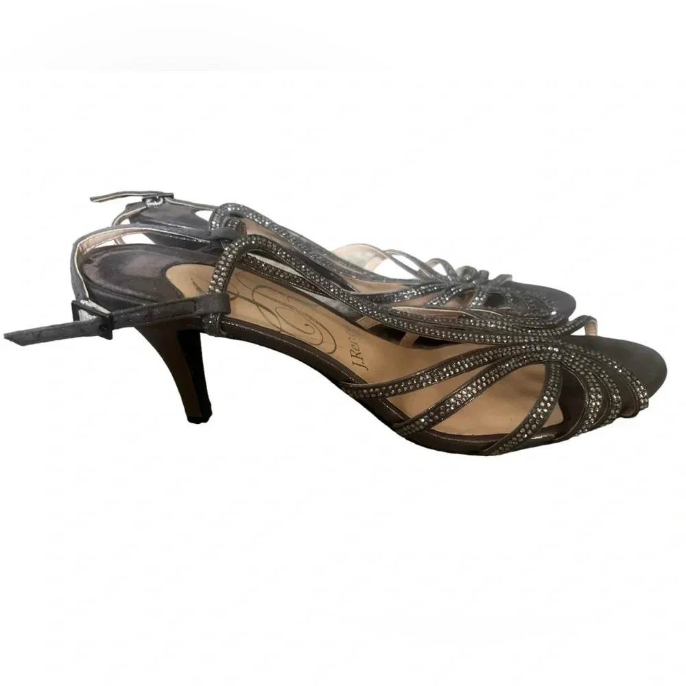 Elegant J. Renee eves dress silver gray heels size 11 in excellent condition